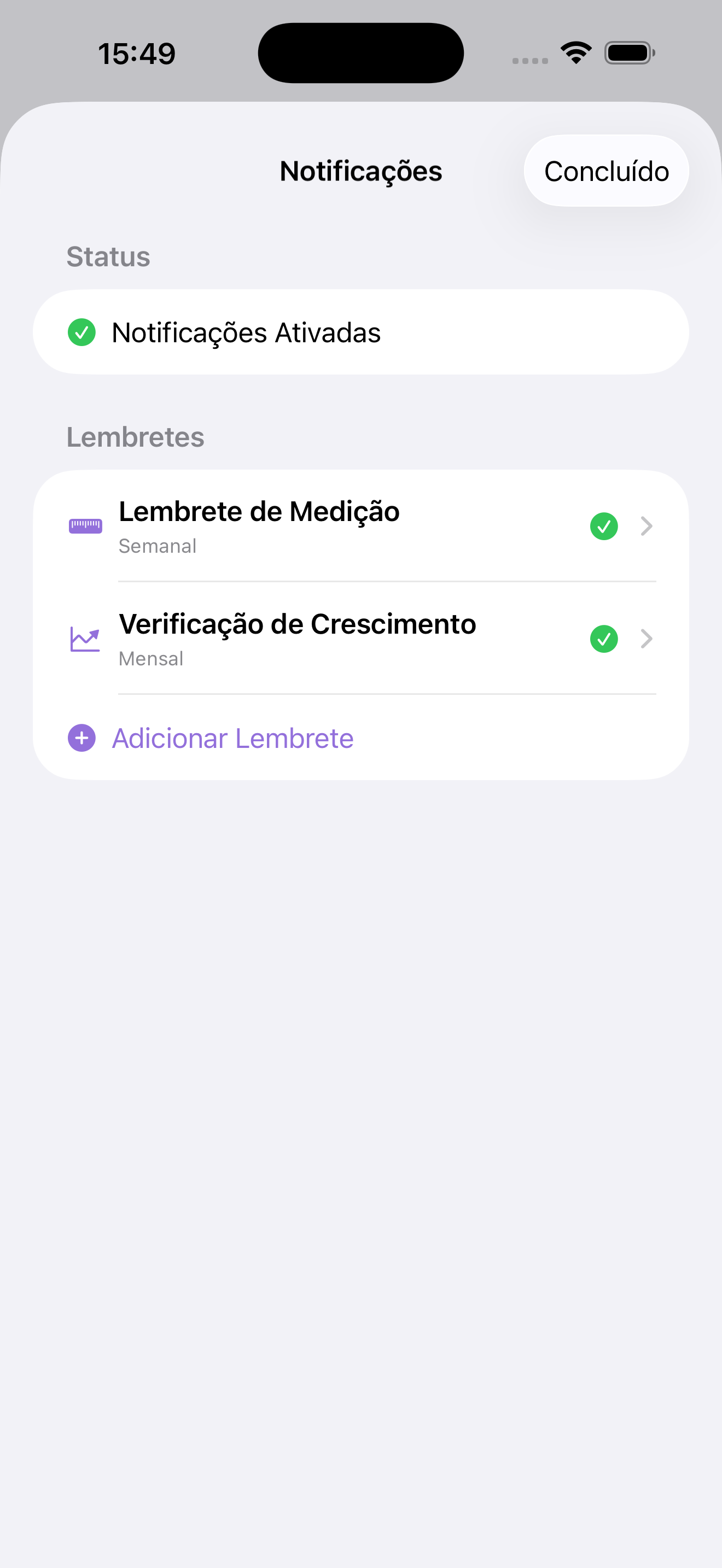 Notificações e lembretes