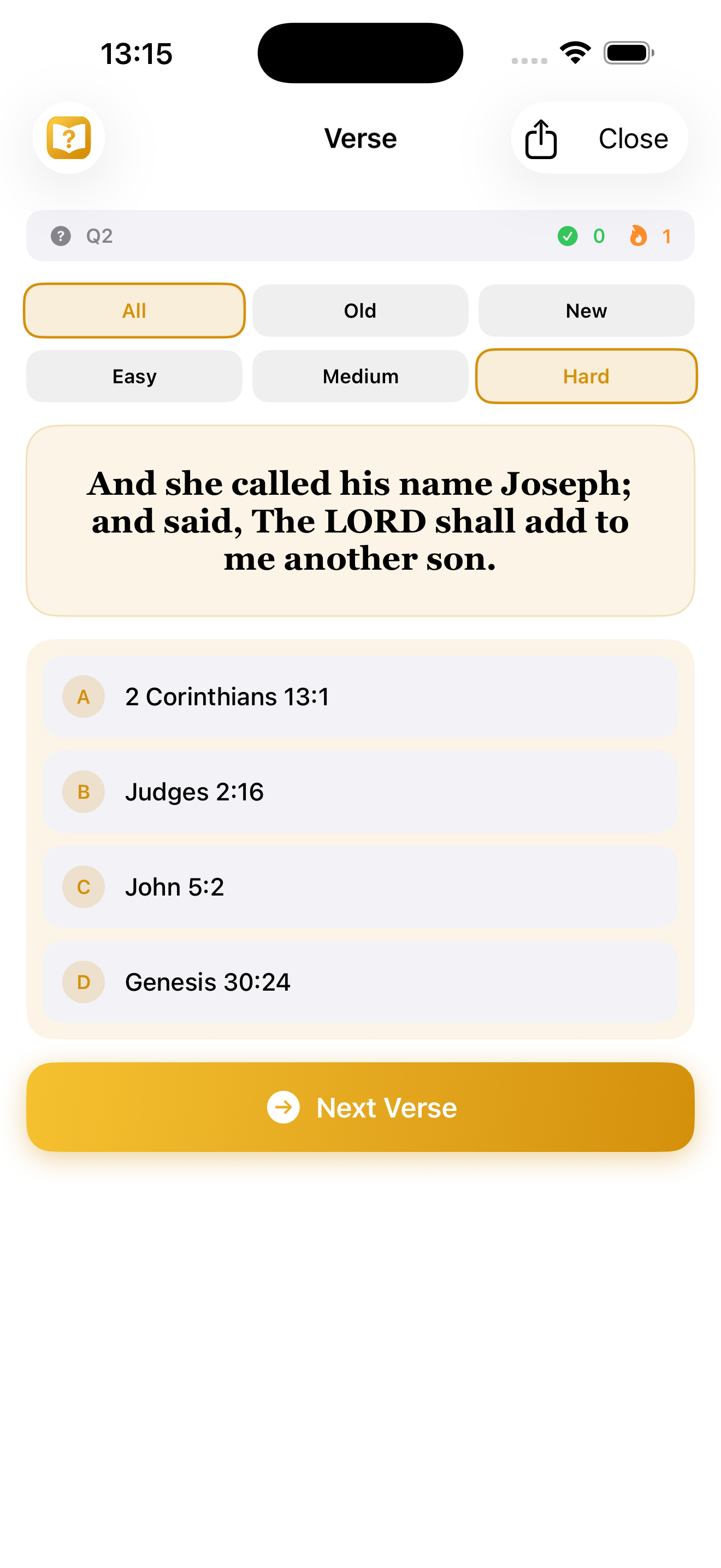 iBibleVerse Quiz